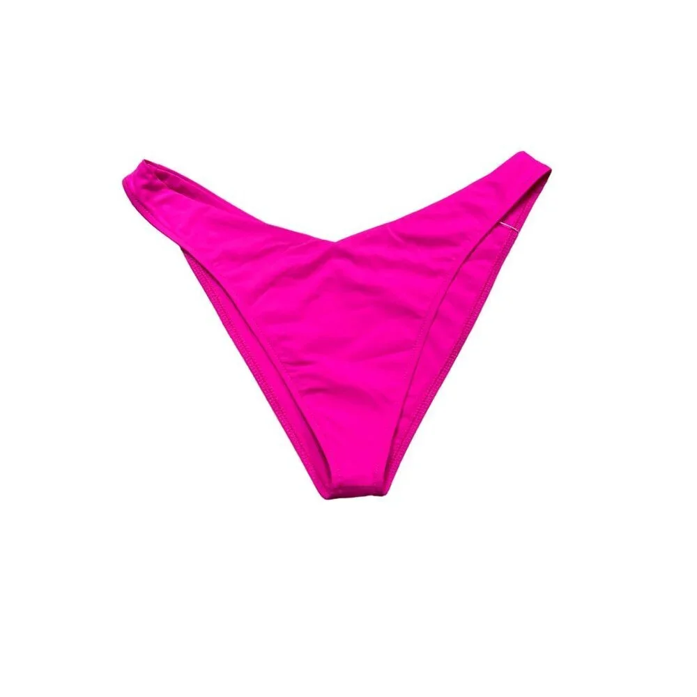 NWT Frankies Bikinis Enzo Cheeky Bikini Pink Bottom-sz XL